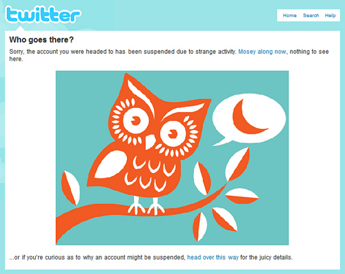 Twitter suspended